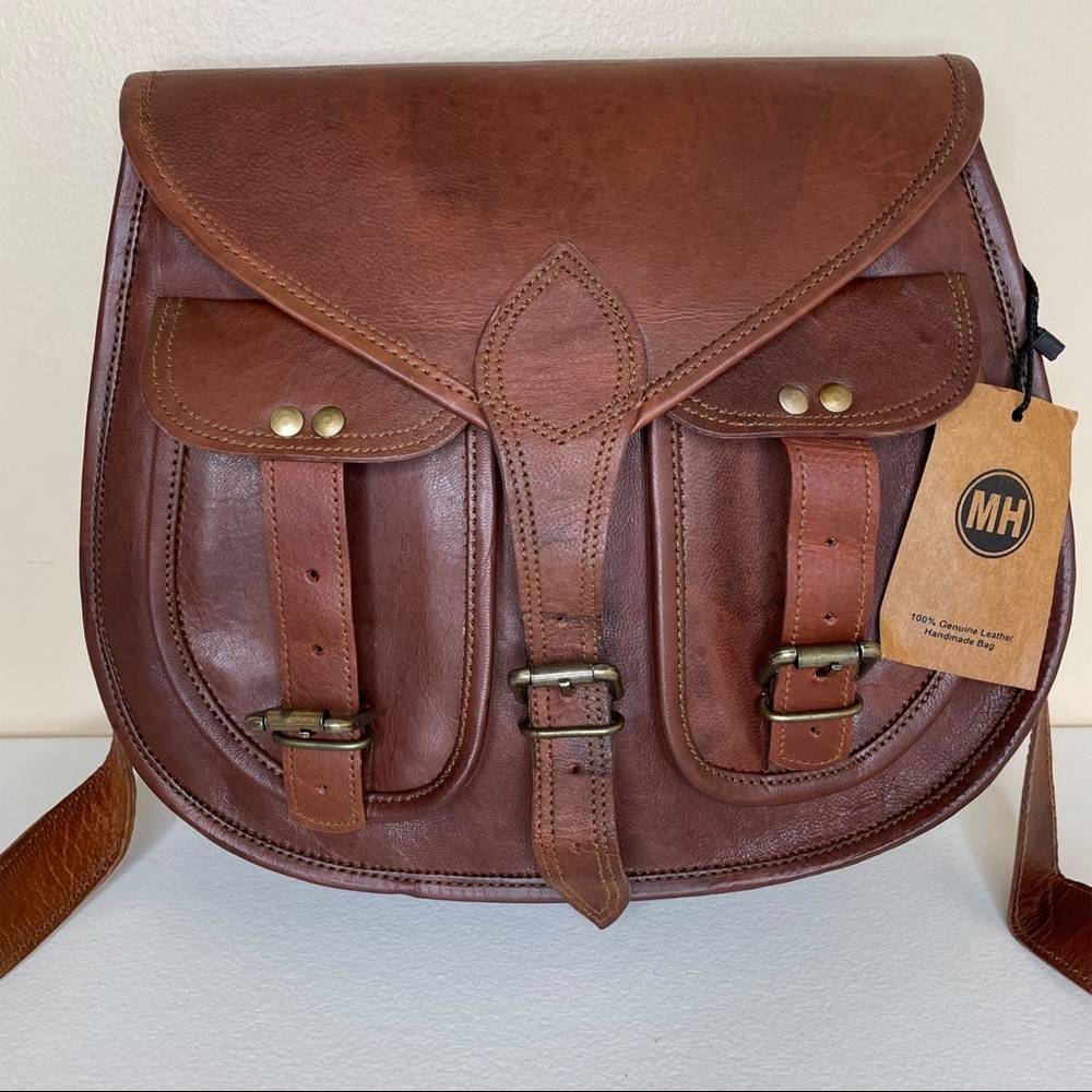 New Montana Hudson Caroline Saddlebag Leather Purse - Picture 4 of 16
